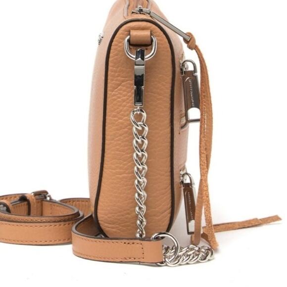 NWT Rebecca Minkoff Mini 5 Zip $195 Crossbody Bag in Almond Bloomingdale's - Picture 5 of 10